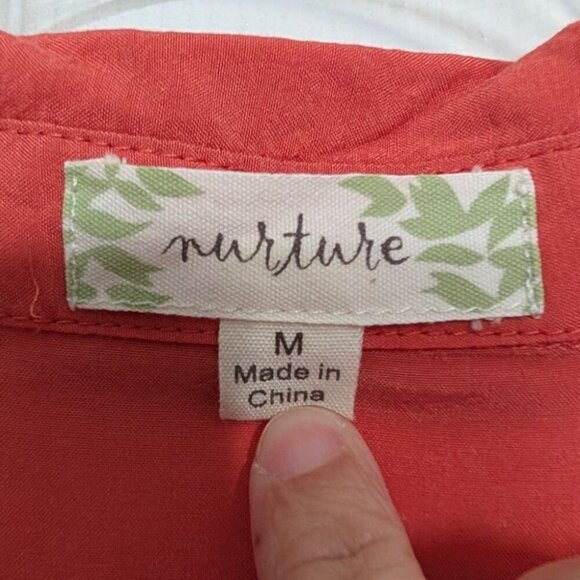 Nurture by Westbound Floral Embroidered Shirt Womens Size Medium Pink Tunic - Picture 6 of 12